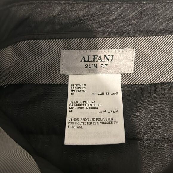Alfani slim fit suit/dress pants. Size 33x32 - Picture 3 of 5